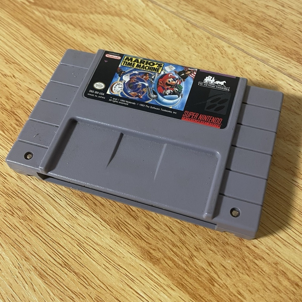 Mario's Time Machine (Super Nintendo Entertainment System 1993) Cartridge Only